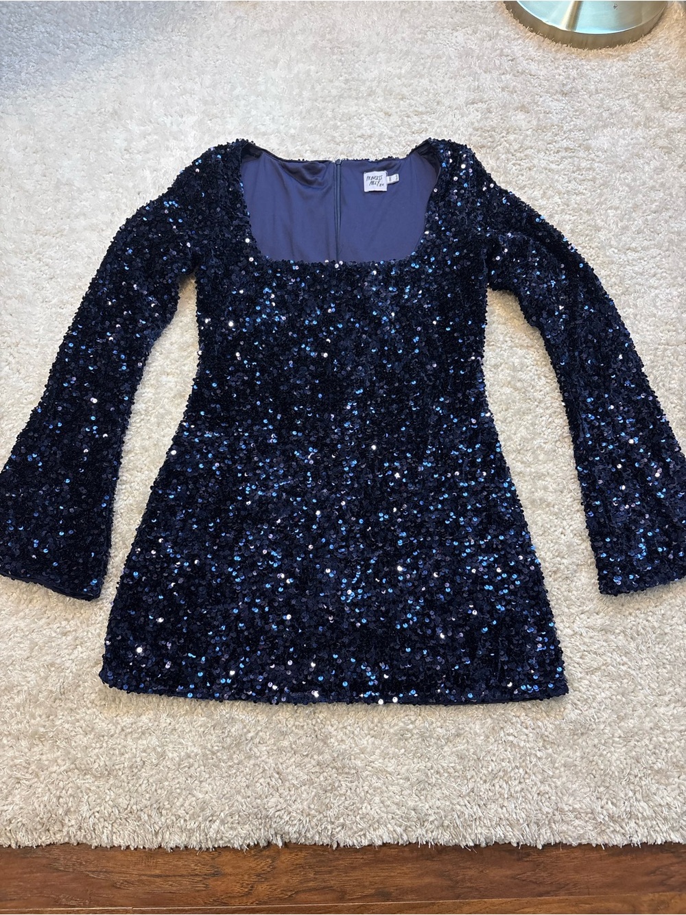 Princess Polly Navy Sequin Dress